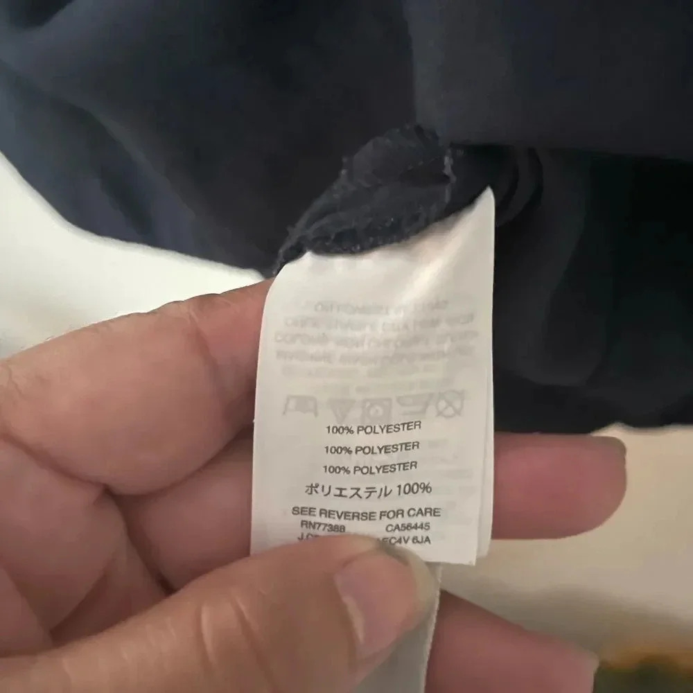 J.Crew drawstring waist v-neck top‎ navy blue size 0 - Picture 4 of 4